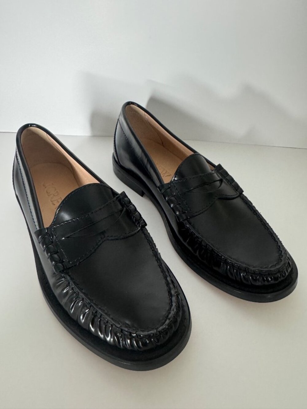 J Crew Classic Penny Loafers Winona Pizzolatto Black Leather Women's Size 5 New